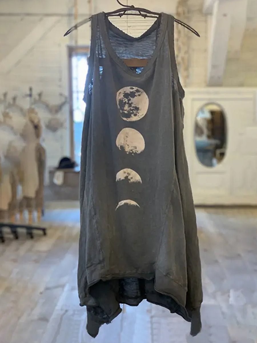 Eclipse Print Sleeveless Shift Dress
