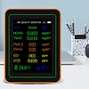 10 in 1 Air Quality Monitor PM2.5 PM10 CO CO2 HCHO Temp Humidity Tester (Black)