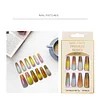 Flahing Rainbow Long Ballet Wearing Nails 12pcs