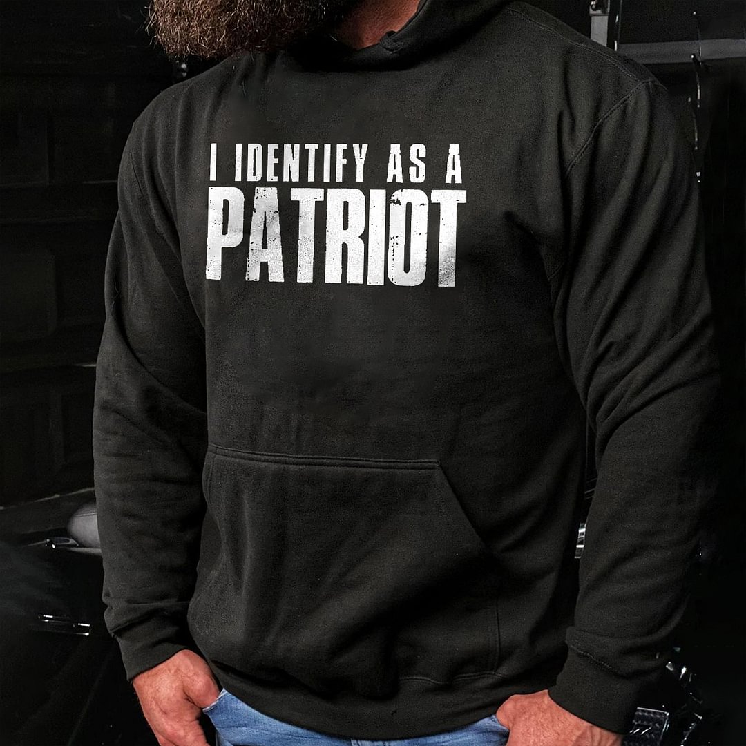 Livereid I Identify As A Patriot Printed Men't Hoodie - Livereid