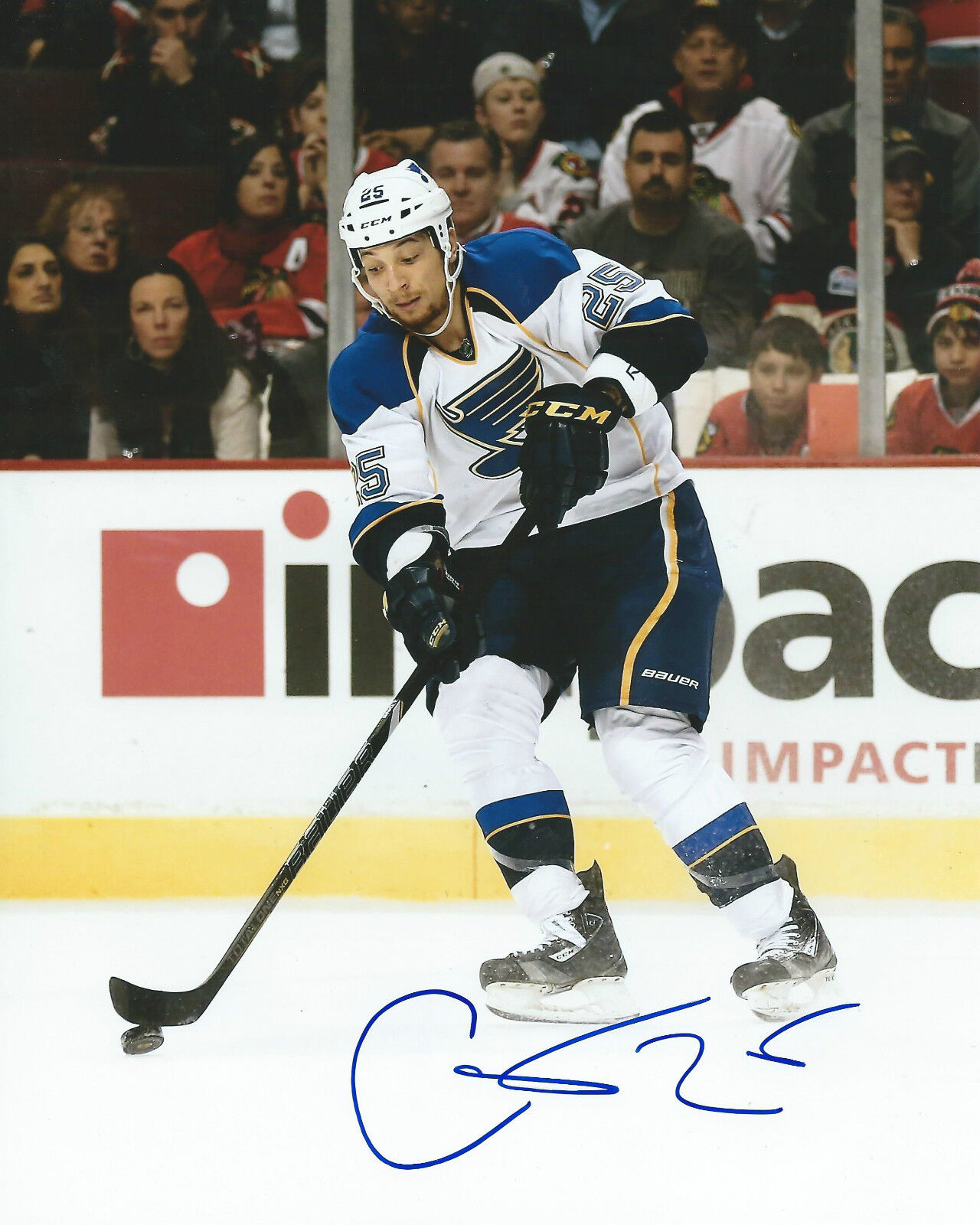 **GFA Saint Louis Blues *CHRIS STEWART* Signed 8x10 Photo Poster painting C2 COA**