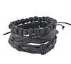 Leather Bracelet Men Multilayer Bead Bracelet Punk Wrap Bracelets for Women Vintage punk Men Jewelry