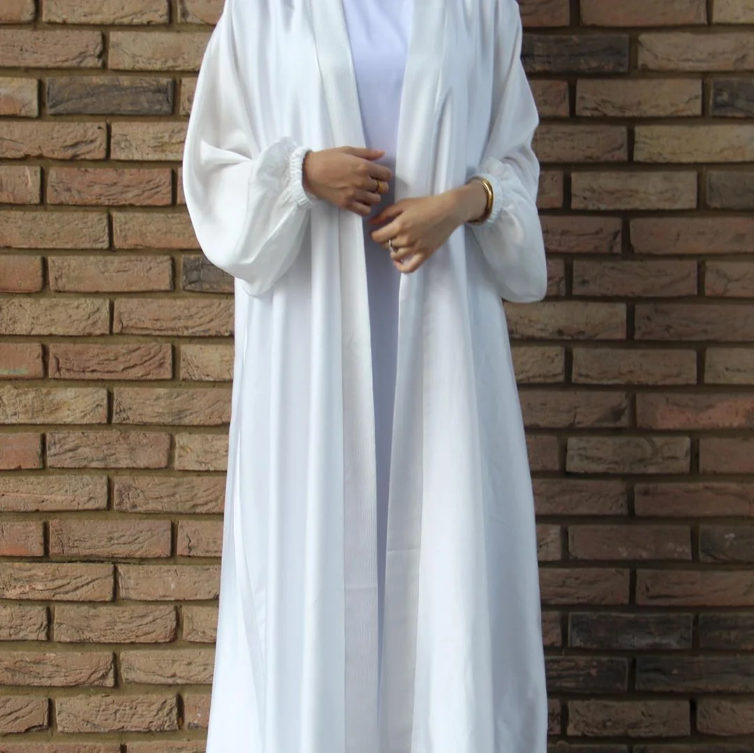 Brownm Casual Swing Plus Size Cardigan Robe Drawstring Sleeve Dress