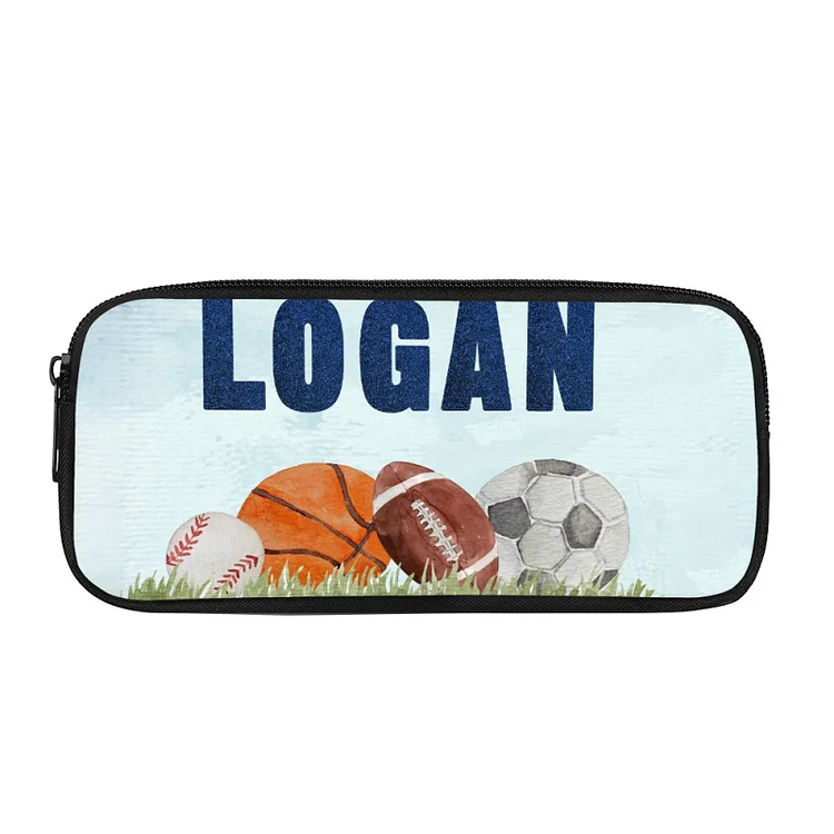 Personalized Ball Pencil Case, Customized Name Pen Case For Kids, Back To School Gift