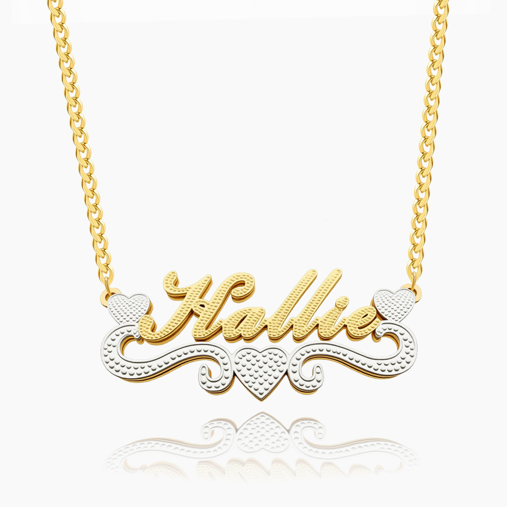 Custom Two Tone Name Necklace