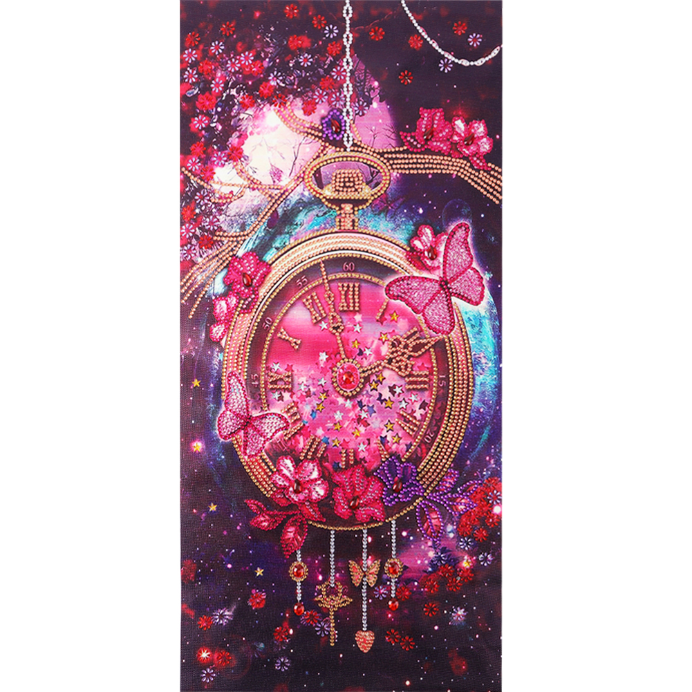 

Clock Flower Butterfly - Special Shaped Diamond Painting - 30*60CM (Big Size), 501 Original