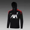 Joyfball 2024/2025 Liverpool Half-Pull Hat Style Training Suit Black Jersey 1:1 Thai Quality Set