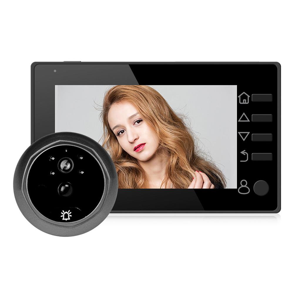 

Q10 4.3 inch LCD Digital Doorbell Door Viewer Peephole Camera Door Bell, Black, 501 Original