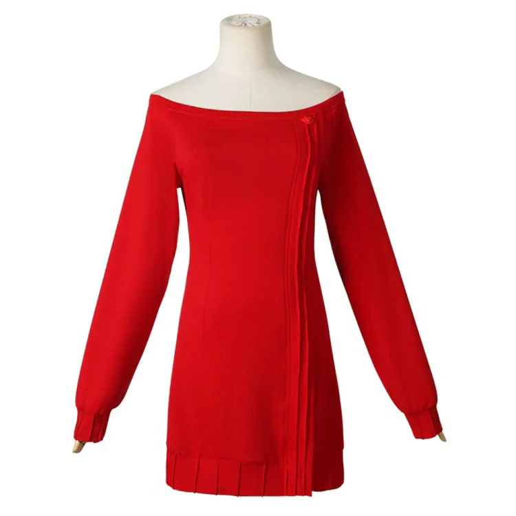 SPY &times; FAMILY 2 Yor Forger Red Sweater Homewear Cosplay Costume Outfits Halloween Carnival Suit