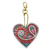 5pcs DIY Full Special Shaped Love Heart Diamond Painting Keychain Pendant