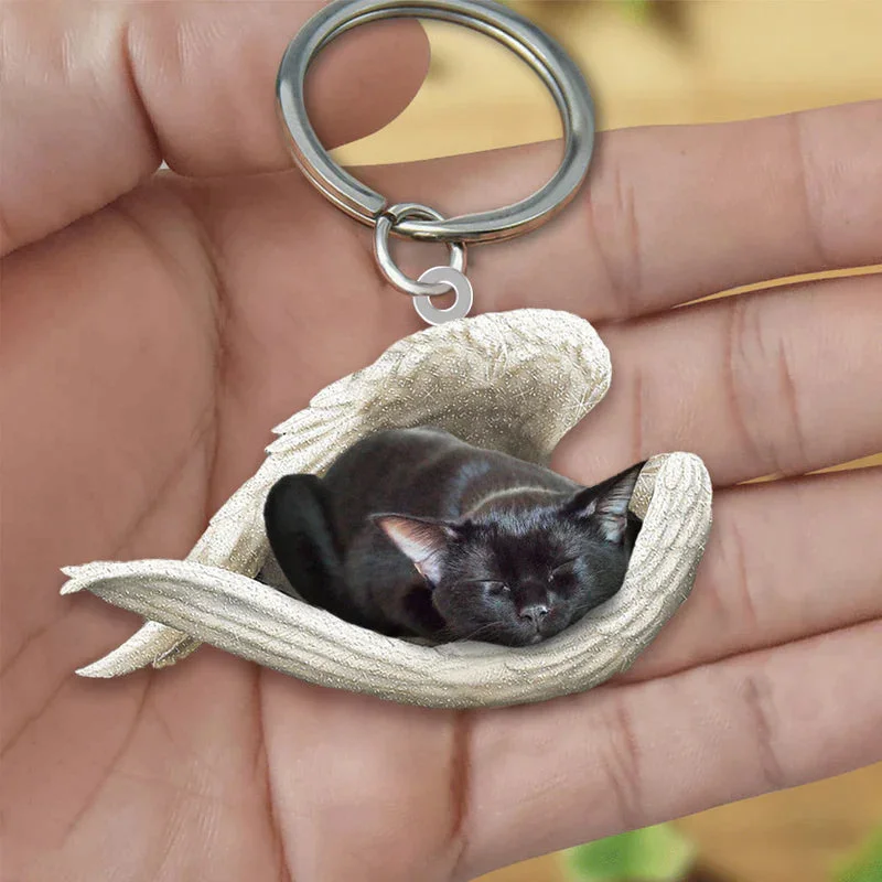 VigorDaily Sleeping Angel Acrylic Keychain Bombay Cat