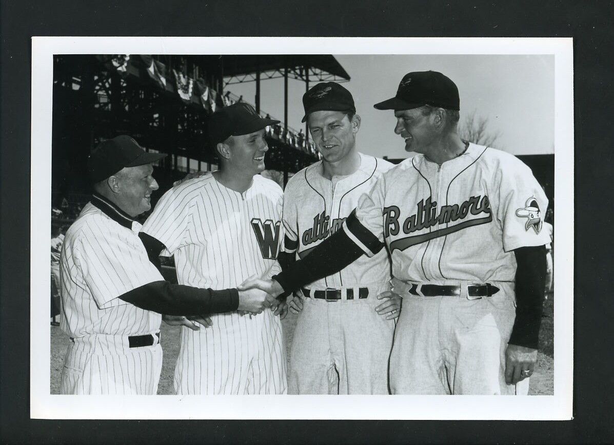 Chuck Dressen Paul Richards Press Original Photo Poster painting Don Wingfield Senators Orioles