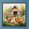 Diamond Painting-DIY Full Round Drill Farm Chicken