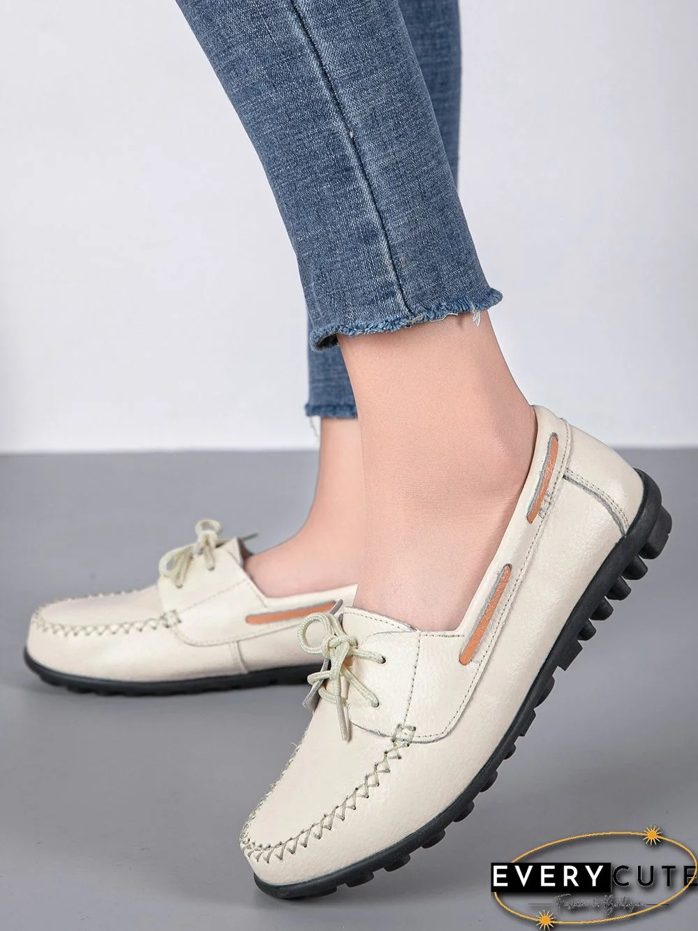 Retro Casual Simple Lace-up Flat Shoes