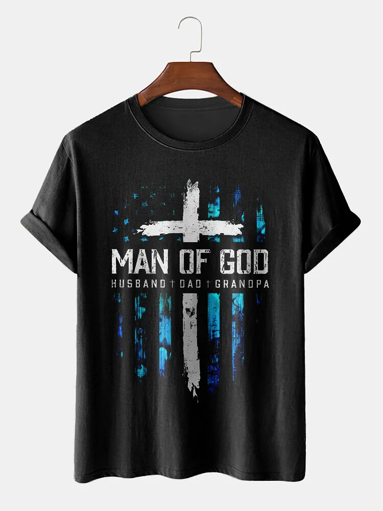 Man Of God Flag Short-Sleeved T-Shirt