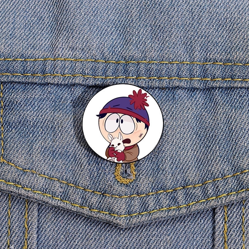Cartoon Style Pin Cartoon Character Metal Printing Women’S Brooches
