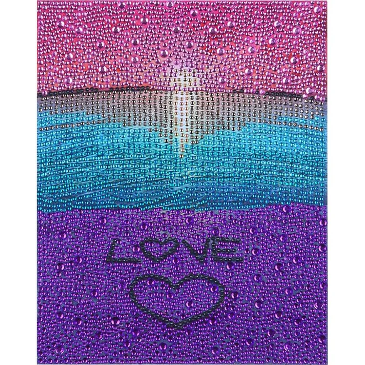 Love Heart - Full Crystal Drill Diamond Painting - 30x40cm(Canvas)