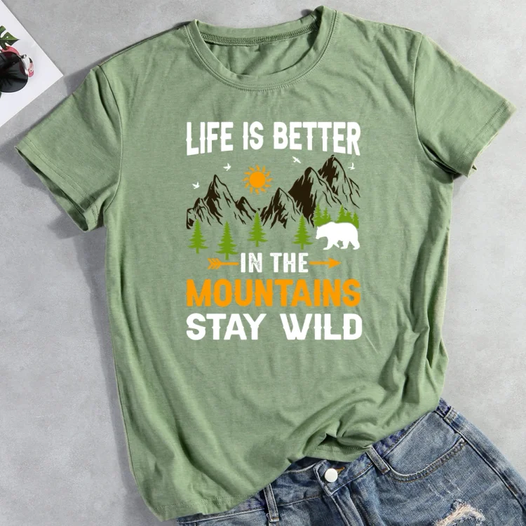 PSL-Life is better in  mountains T-Shirt-013130