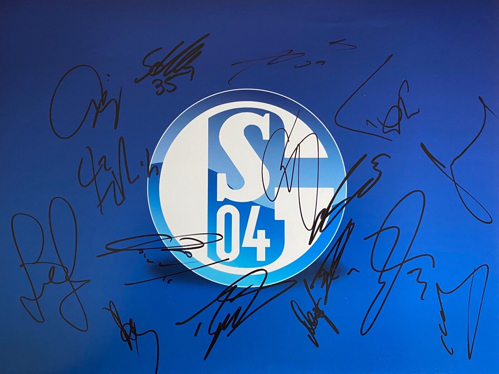 Schalke 04 Genuine Hand Signed 16x12 Squad Photo Poster painting, Howedes, Goretzka PROOF