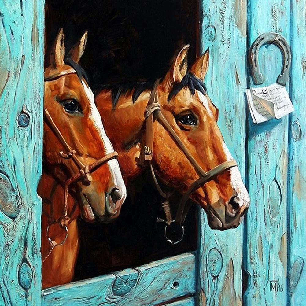 Full Round/Square Diamond Painting -  Horses