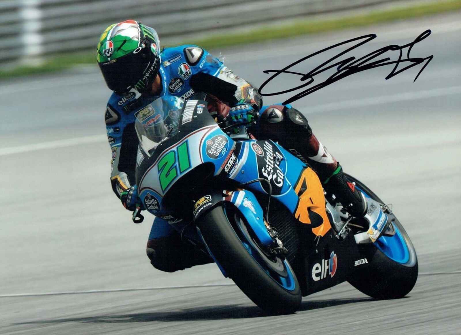 Franco MORBIDELLI 2018 SIGNED Autograph MOTOGP Marc VDS 16x12 Photo Poster painting 2 AFTAL COA