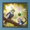 Diamond Painting-DIY Full Round Drill Parrot Cat(40*40 CM)