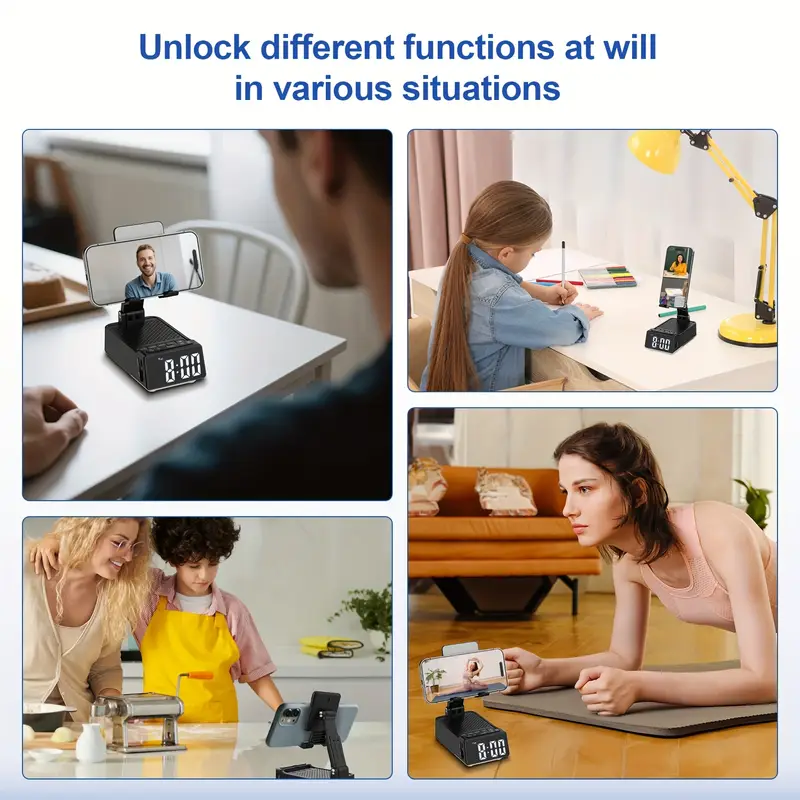 birthday gifts for men women cell phone stand wireless speaker with anti slip base stocking stuffer cool gadget anniversary idea gift for him her husband wife dad mom dad gift induction speaker for iphone Product details 4