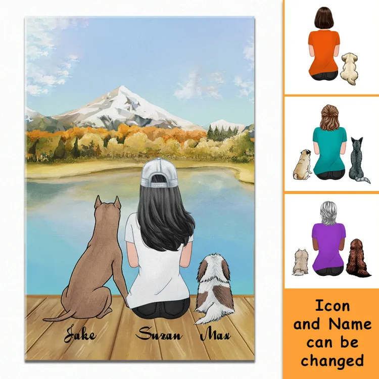 Custom Personalized Pets Mom Canvas Painting - Mom With Pets - Best Gift For Mother's Day - Forever Would Have Been Too Short