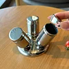 Stainless Steel Combination Set Seasoning Bottle Jar Kitchen Barbecue Seasoning Box Sesame Chili Powder MSG Salt