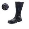 Men's Top Layer Cowhide British Style Retro High Knight Boots