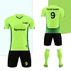 Factory Wholesale Cheap High Quality OEM Soccer Jersey Set Breathable Football Wear Custom Team Logo Printed Green Uniforms