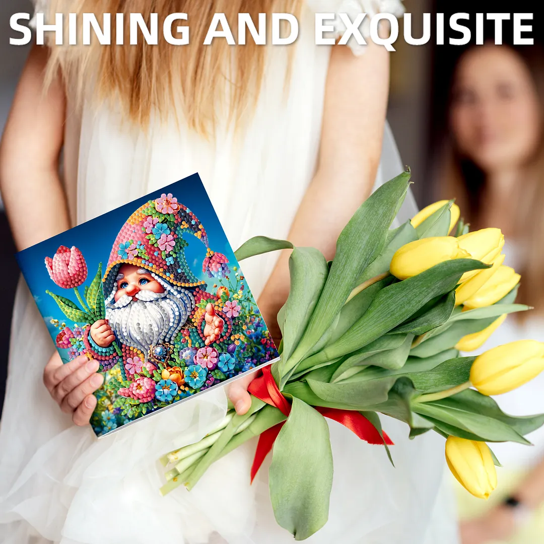 6pcs Goblin DIY Diamond Painting Greeting Card Kits with Envelopes Diamond Art Greeting Cards Diamond Art Cards Kits for Adults DIY Crafts Family Friend Gifts