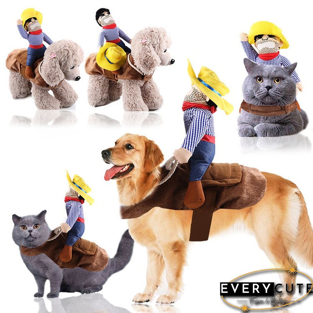 Running Santa Christmas Pet Costumes Santa Dog Costume Dog Apparel Party Dressing up Clothing for Small Large Dogs Cats Clothes Pet Outfit