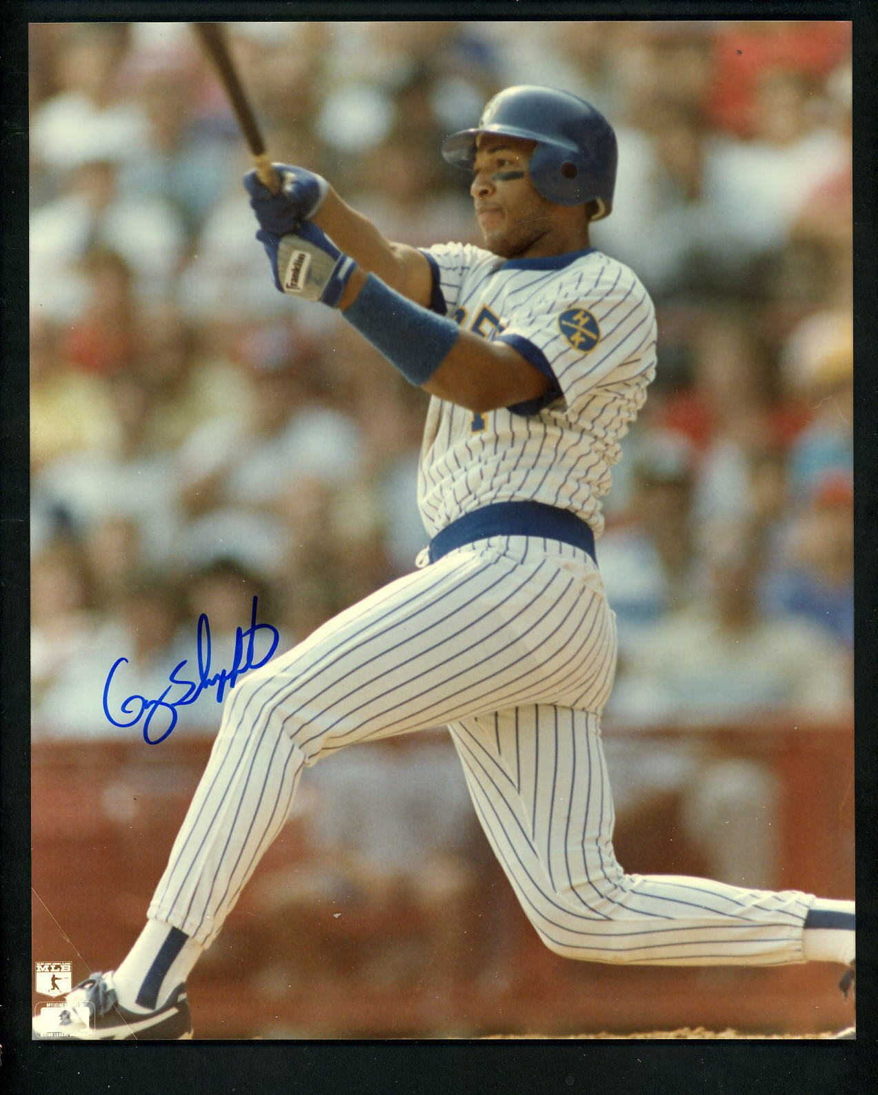 Gary Sheffield Signed 8 x 10 Photo Poster painting batting Milwaukee Brewers SHIPPING IS