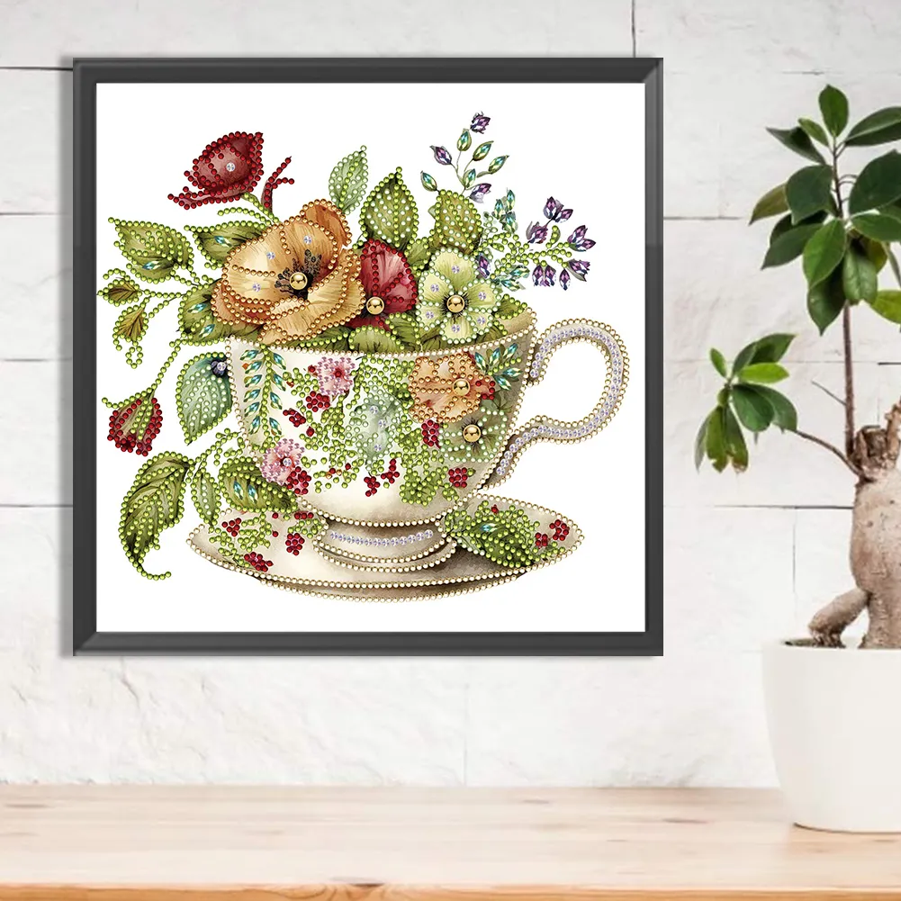 Diamond Painting - Partial Special Shaped Drill - Flower(30*30cm)