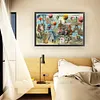 World Tour-14CT Stamped Cross Stitch Egyptian Cotton 92*65cm/36.22*25.59in(Big Size) tapestrymarket