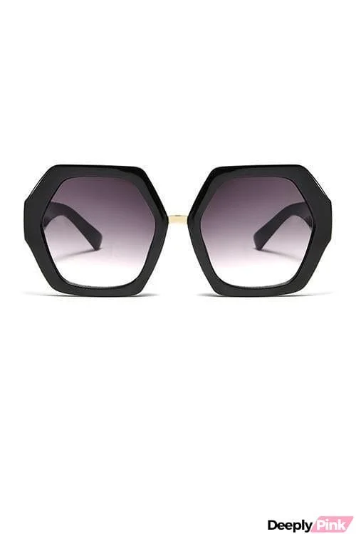 Metal V decoration Sunglasses