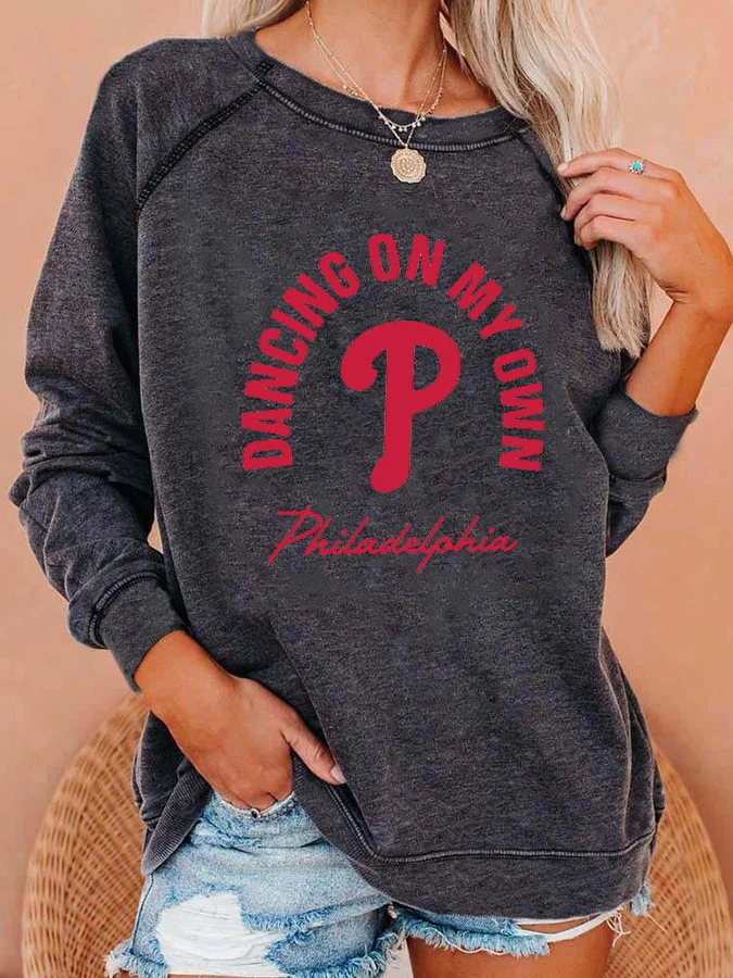 Women's Dancing on My Own Philadelphia Print Sweatshirt-mysite
