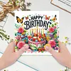 6pcs Diamond Painting Greeting Cards DIY Diamond Art Cards Crafts (Birthday)