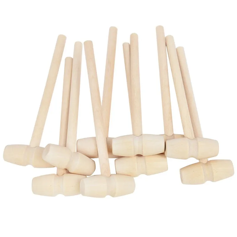 5/10pcs Mini Wooden Hammer Pounder Replacement Wood Mallets Crab Seafood Crackers Kids Toys Wedding Birthday Party Decoration