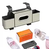 Car Back Seat Organizer with Cup Holder Tissue Box and Hooks Travel Accessories