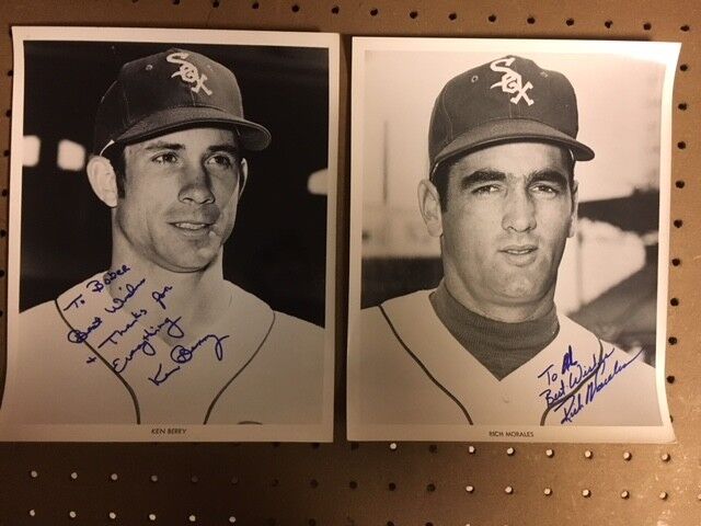 Rich Morales & Ken Berry Chicago White Sox Signed 1969 Original Press Photo Poster paintings