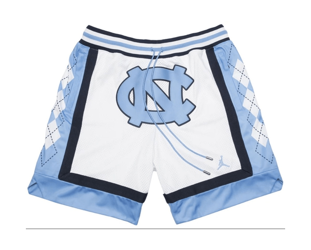 North Carolina JUST DON white dense embroidery pocket pants mysite