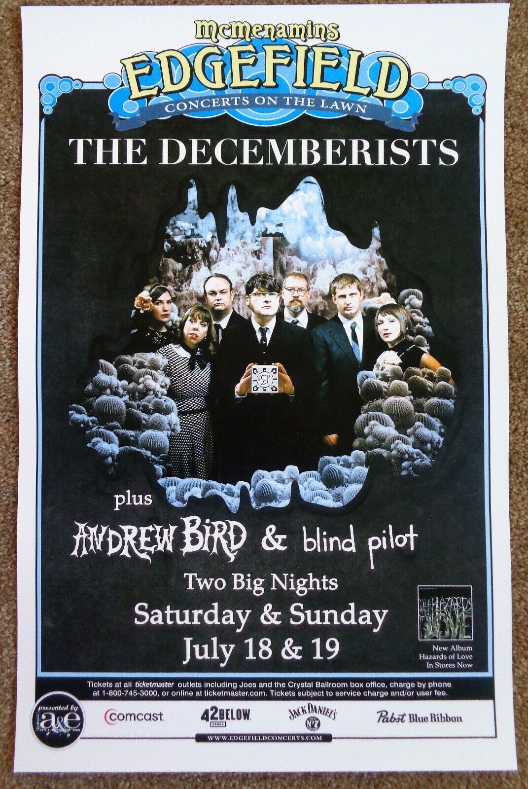 THE DECEMBERISTS 2009 Gig POSTER Portland Oregon Concert