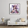 Lavender Fairy Girl-14CT Stamped Cross Stitch 50*50cm/19.69*19.69in