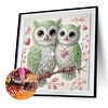 Eule speziell geformte 5D-DIY-Teilbohrer-Diamant-Mal-Kits f&uuml;r Erwachsene Anf&auml;nger Wohnaccessoires Diamantpunkte Edelstein-Kunst-Kits 11,81 x 11,81 Zol