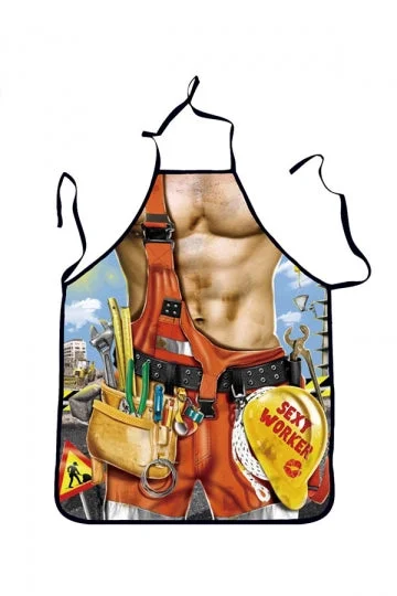 Funny Adult Party Cosplay Sexy Worker Print Halloween Apron-elleschic