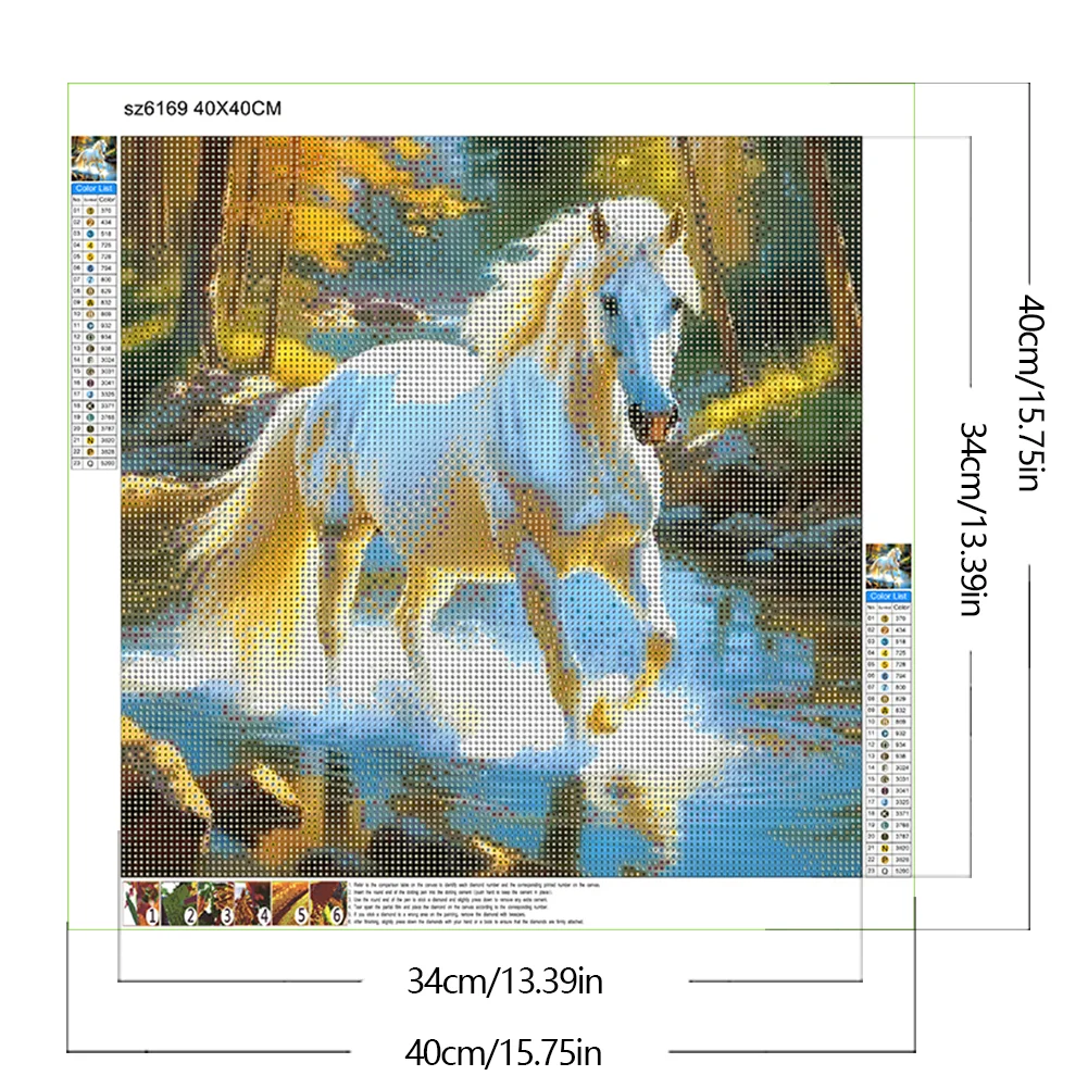 Diamond Painting - Full Round Drill - Horse(Canvas|40*40cm)