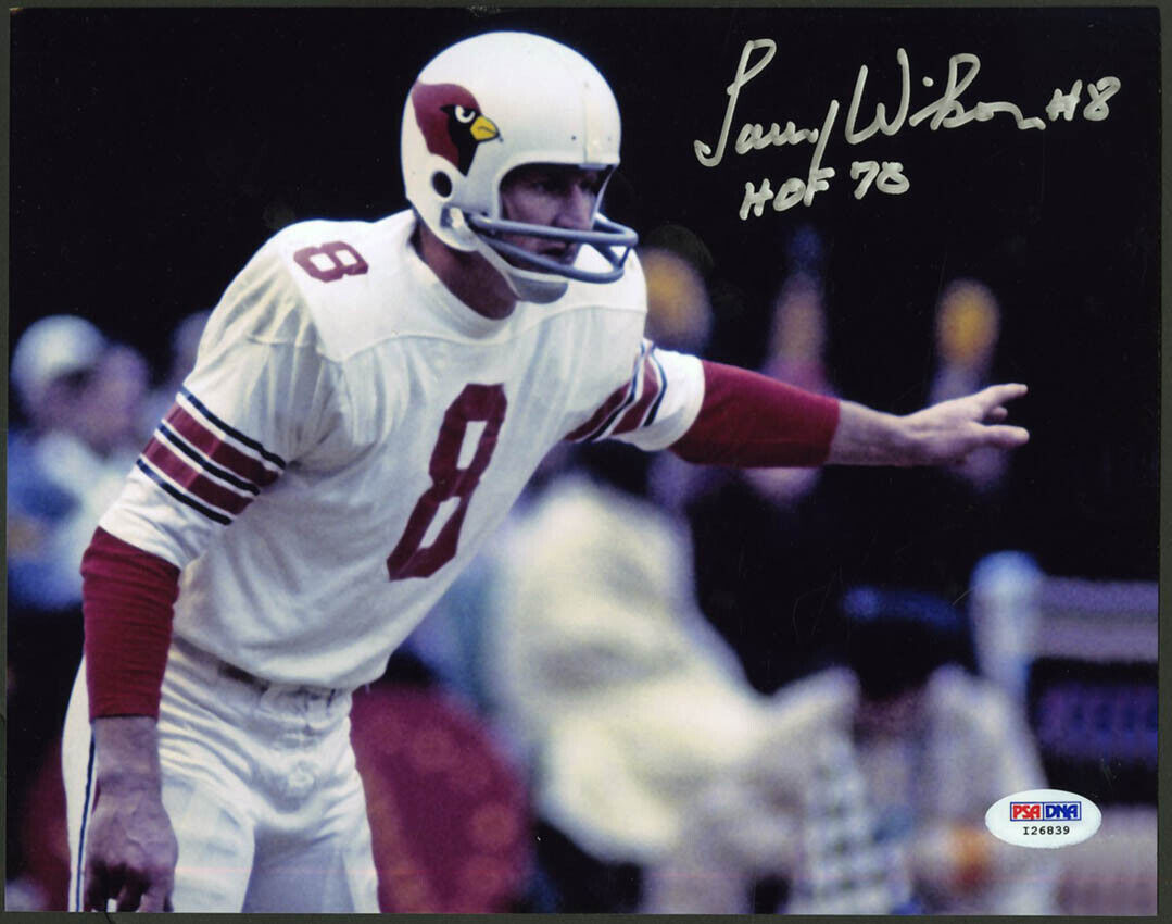 Larry Wilson SIGNED 8x10 Photo Poster painting + HOF 78 St. Louis Cardinals PSA/DNA AUTOGRAPHED