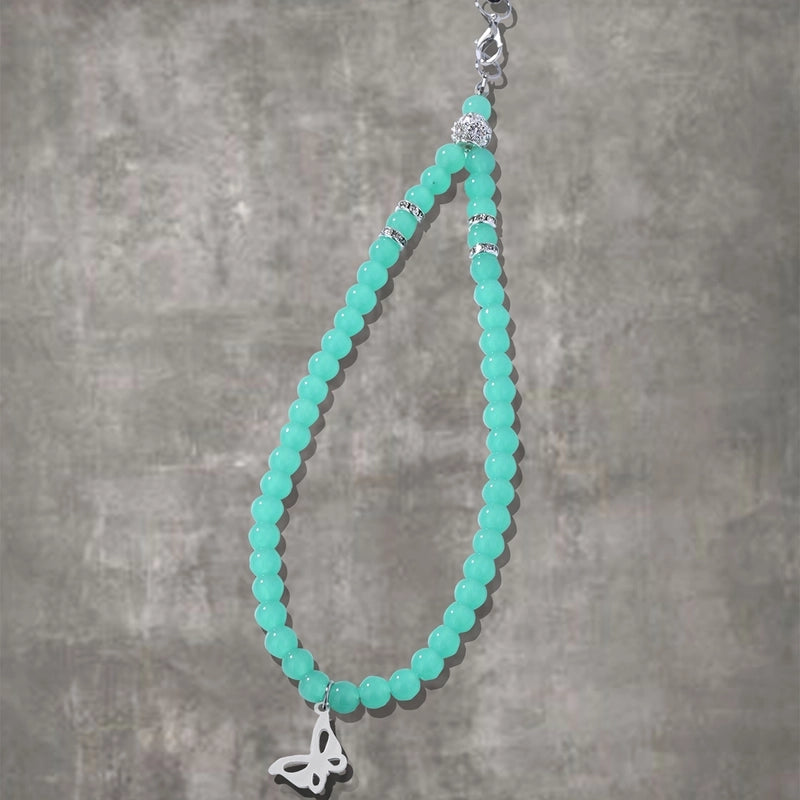 Artistic Commute Geometric Stone Zinc Alloy Mobile Phone Chain